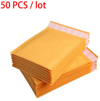 50Pcs/lot Kraft Paper Bubble Envelopes Bags Mailers Padded Shipping Envelope With Bubble Packaging Bags Courier Storage Bags