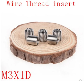 50Pcs M3*1D Stainless Steel Coiled Wire Helical Screw Thread Inserts M3 x 0.5 x 1D Screw Bushing self tapping thread repair tool