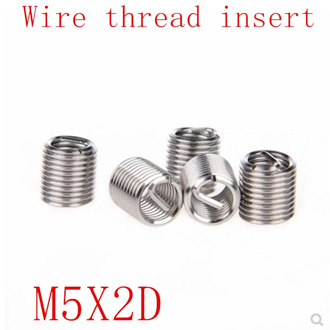 50pcs M5*0.8*2D Wire Thread Insert Stainless Steel 304 Wire Screw Sleeve, M5 Screw Bushing Helicoil Wire Thread Repair Inserts