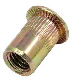 50Pcs M6 Nutserts Klinknagel Noten Flens Blind Rivnuts Verzinkt Staal Moer Nutsert M6 Klinknagel Noten