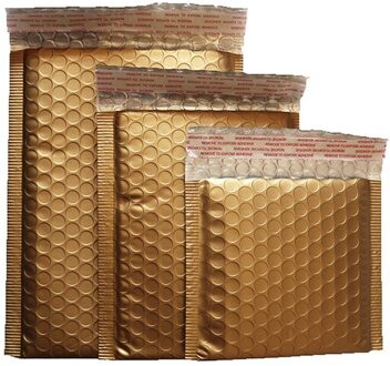 50Pcs Matte Goud Gealuminiseerd Film Bubble Mailers Bubbel Envelop Waterdichte Tas Schokbestendig Gewatteerde Enveloppen 15x20cm use 13x20cm