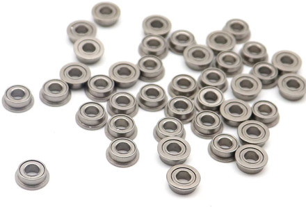 50pcs MF52ZZ MF62ZZ MF63ZZ MF74ZZ MF83ZZ MF84ZZ To MF148ZZ Miniature Flange Bearing Thin Wall Metal Shielded Flanged Bearings