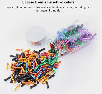 50pcs MTB Bike Bicycle Brake Shifter Inner Cable Tips Crimps Aluminum Cycle Cycling Part Shift Cables End Caps Bike Accessories