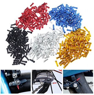 50Pcs MTB Bike Bicycle Brake Shifter Inner Cable Tips Crimps Aluminum Sports Cycling Part Shift Cables End Caps Bike Accessories