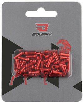 50Pcs Mtb Fiets Brake Shifter Inner Cable Tips Crimps Aluminium Cycle Fietsen Deel Shift Kabels End Caps Bike accessoires Rood
