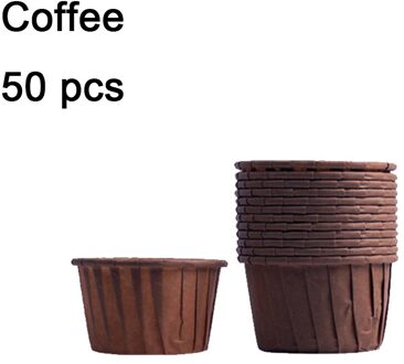 50Pcs Muffin Dozen Cake Cup Papier Cupcake Wrappers Bakselkoppen Muffins Cup Gevallen Diy Cake Gereedschappen Keuken Bakken Levert koffie