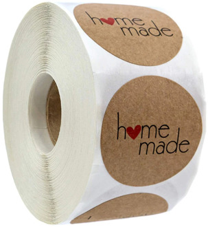 50pcs/per wad Kraft Paper Handmade Thank You Sticker for Wedding Favors Party Gifts Stickers Christmas Halloween Decorations