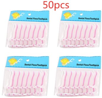 50Pcs Persoonlijke Flossers Oral Floss Tooth Pick Tandenstokers Tanden Care S8jN Zilver