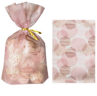 50Pcs Pluim Plastic Zak Cookie Snoep Zakken Bruiloft Verjaardag Gunsten Pasen Birthday Party Snack Bag Verpakking Dots