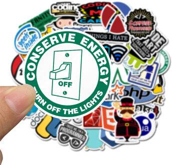 50Pcs Programmeur Internet Voor Java Sticker Voor Geek Voor Php Docker Programmeertaal Voor Mobiele Telefoon Laptop Decal Stickers