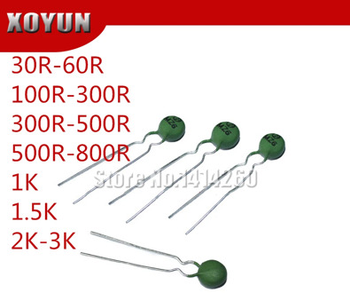 50pcs PTC thermistor MZ6 6MM 30R-60R 100R-300R 300R-500R 500R-800R 1K 1.5K 2K-3K