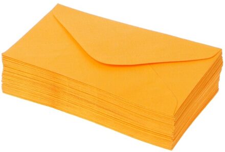 50Pcs Retro Lege Mini Papier Enveloppen Bruiloft Uitnodiging Wenskaarten geel