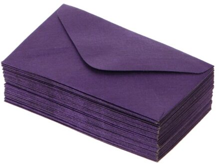 50Pcs Retro Lege Mini Papier Enveloppen Bruiloft Uitnodiging Wenskaarten Lavendel