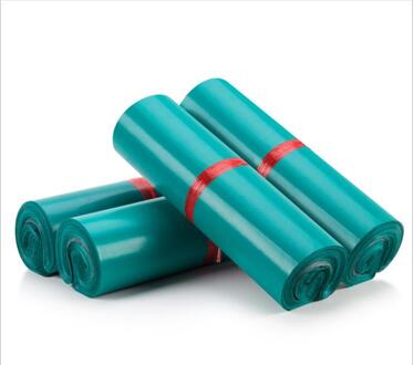 50Pcs/Roll Groene Koerier Zakken Self-Adhesive Seal Opbergtas Matte Pe Envelop Mailer post Waterdichte Tas 20X35CM