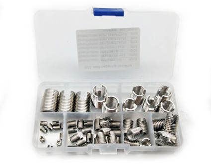 50Pcs Self-tapping threaded insert M3/M4/M5/M6/M8/M10/M12 Stainless Steel Wire helicoil thread repair kit rosca restoration