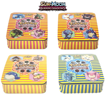 50pcs/set Iron Box Pokemon Cards TAKARA TOMY Card Toys Hobbies Hobby Collectibles Game Collection Anime Cards for Children