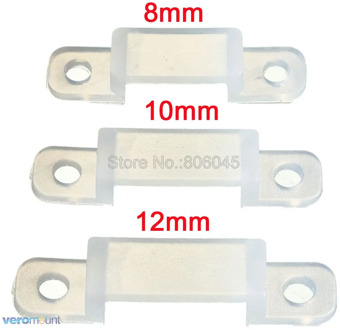 50pcs Silicone Mounting Bracket Clamp Fixing Clip 8mm 10mm 12mm for IP67 3528 5630 5730 3014 5050 SMD RGB RGBW LED Strip Light