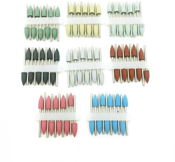50pcs Silicone Rubber Dental Polishing Polisher Grinders Nail Drill Bits for Electric Manicure and Oral Intial Polishing Burs