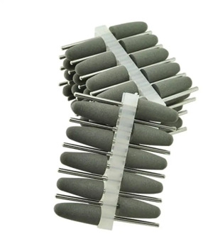 50pcs Silicone Rubber Polishers Diamond Polishing Burs 2.35mm Gray Dental Tools