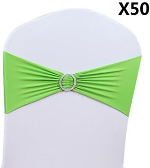 50Pcs Stoel Bands Spandex Elastische Bogen Van De Achterkant Van De Stoel # D0 groen