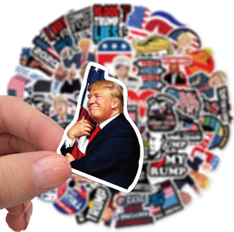 50pcs Trump funny Scrapbooking Stickers Packs Waterproof Skateboard Luggage Motorcycle Guitar Graffiti Kids decals pasters gifts
