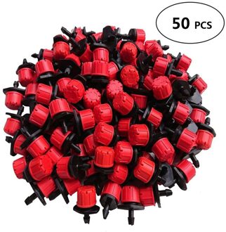 50Pcs Tuin Verstelbare Nozzles Drip Irrigatie Watering Sprinkler 4/7Mm Anti-Verstopping Dripper Emitter Bloem Bedden groente
