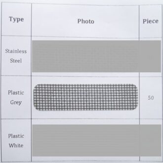 50Pcs Venster Wenen Gat Covers Screen Patch Adhesive Window Screen Gat Patch Kit Houden Mug Uit Anti-Insect fly Bug Netto plastic grijs 50stk