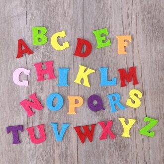 50Pcs Vilt Alfabet Letters Niet-geweven Stof Abc Voor Diy Ambachtelijke Kinderen Speelgoed Kerst Verjaardag Partij Decoratie (gemengde Kleur En