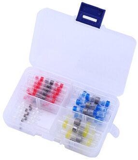 50Pcs Waterdichte Afdichting Krimpkous Soldeer Connector Krimp Soldeer Mouw Buis Kabel Sluit Tool Voor Motorfiets Auto