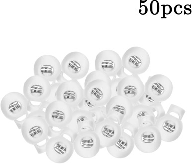 50PCS White Making Mouth Face Mask DIY Accessories Rope Cord Locks Clip End Single Holes Luggage Lanyard Fasten Stopper Sliding