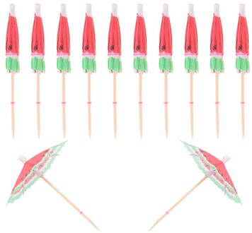 50PCS Zomer Cocktail Watermeloen Paraplu Decor Fruit Decor Topper Cocktail Paraplu Vorm Topper voor Bar Winkel Hotel