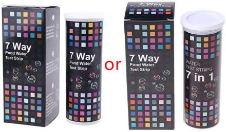 50Strips 7in1 Water Quality Test Strips PH Nitrate Nitrite Chlorine Alkalinity Hardness for Pool Pond Aquarium Fish Tank W91B