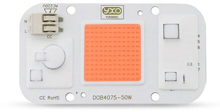 50W Driverless Dob Led Chip Ac 220V Led Grow Light Full Spectrum Led Phyto Lamp Voor Groei Bloem zaailing Groeien Tent Plant Licht 370-780NM