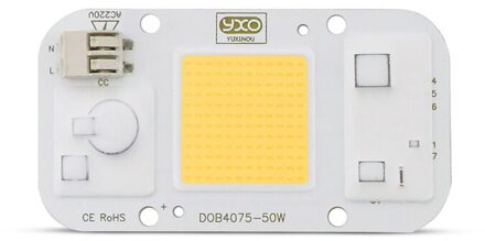 50W Driverless Dob Led Chip Ac 220V Led Grow Light Full Spectrum Led Phyto Lamp Voor Groei Bloem zaailing Groeien Tent Plant Licht 6000K