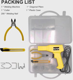 50W Kunststof Lassers Handy Nietmachines Machine Garage Gereedschap Auto Bumper Reparatie Kit Lastoorts Auto Repareren Machine EU plug / geel