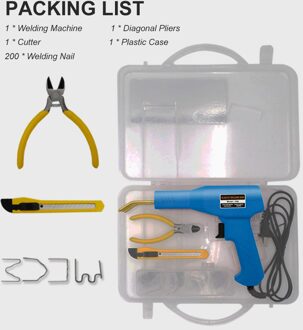 50W Kunststof Lassers Handy Nietmachines Machine Garage Gereedschap Auto Bumper Reparatie Kit Lastoorts Auto Repareren Machine US plug / Blauw