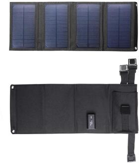 50W Vouwen Zonnepaneel 5V Zonnecel Draagbare Zon Power Waterdichte Opvouwbare Usb-poort Oplader Mobiele Power Bank voor Telefoon zwart