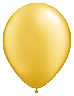 50x ballonnen metallic goud bruiloft/huwelijk - Ballonnen Goudkleurig