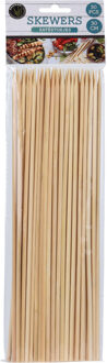 50x Bamboe houten sate prikkers/spiezen 30 cm - prikkers (sate)