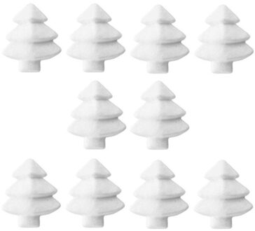 50x Hobby/DIY piepschuim kerstbomen 6 cm - Kerstboom maken - Knutselen basis materialen/hobby materiaal