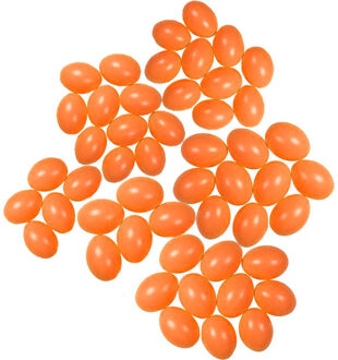 50x Oranje kunststof eieren decoratie 4 en 6 cm hobby