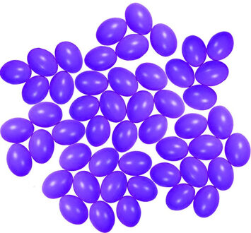 50x Paarse kunststof eieren decoratie 4 cm hobby