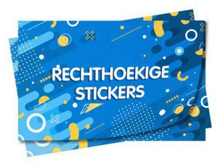 50x rechthoekige stickers drukken met jouw logo - plakkende reclame voor jouw bedrijf of vereniging (50 st) drukken