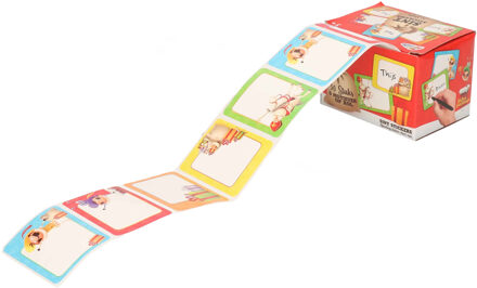 50x Sinterklaas cadeau stickers op rol - Kado naamstickers Sint thema - Labelstickers