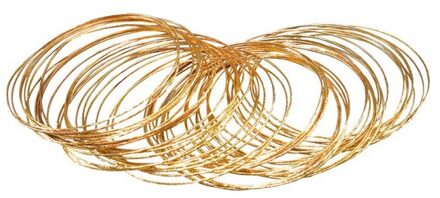 50x stuks gouden verkleed plastic armbanden