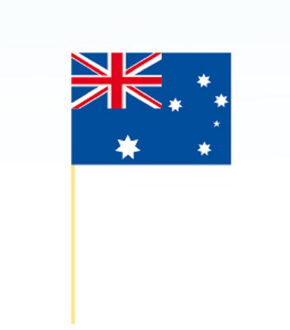 50x stuks grote coctailprikkers vlag Australie 9.5 cm Multi