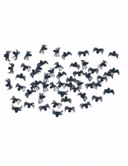 50x stuks horror decoratie spinnen 2 cm - Feestdecoratievoorwerp