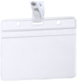 50x stuks ID badgehouders/naamkaartjes houders met clipje 11,5 x 9,2 cm