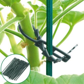 50x/Tas Verstelbare Plastic Plant Kabelbinders Herbruikbare Tuingereedschap Bloem Boom Plant Groeien Kits Tuin Kas Klimmen Ondersteuning 13.5 CM
