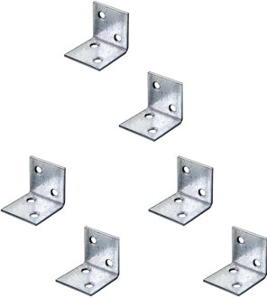 50x Versterkingshoeken / verbindingshoeken staal verzinkt 3 x 3 cm